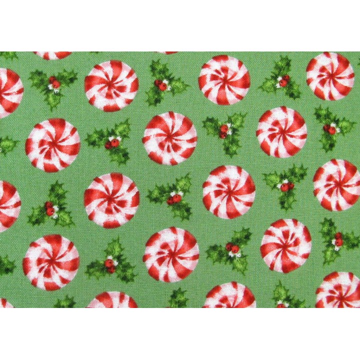 Weihnachtsstoff Patchwork Peppermint Candy