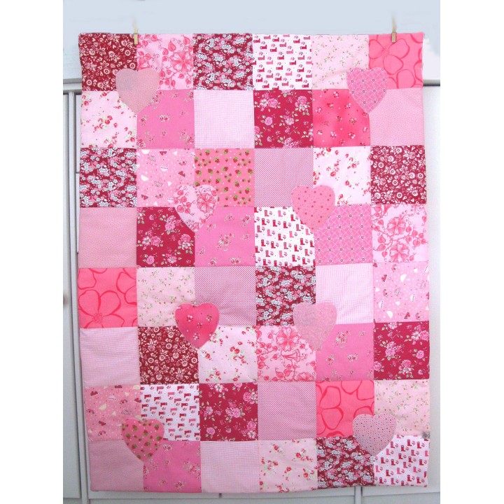 Krabbeldecke Babydecke mit Namen rosa