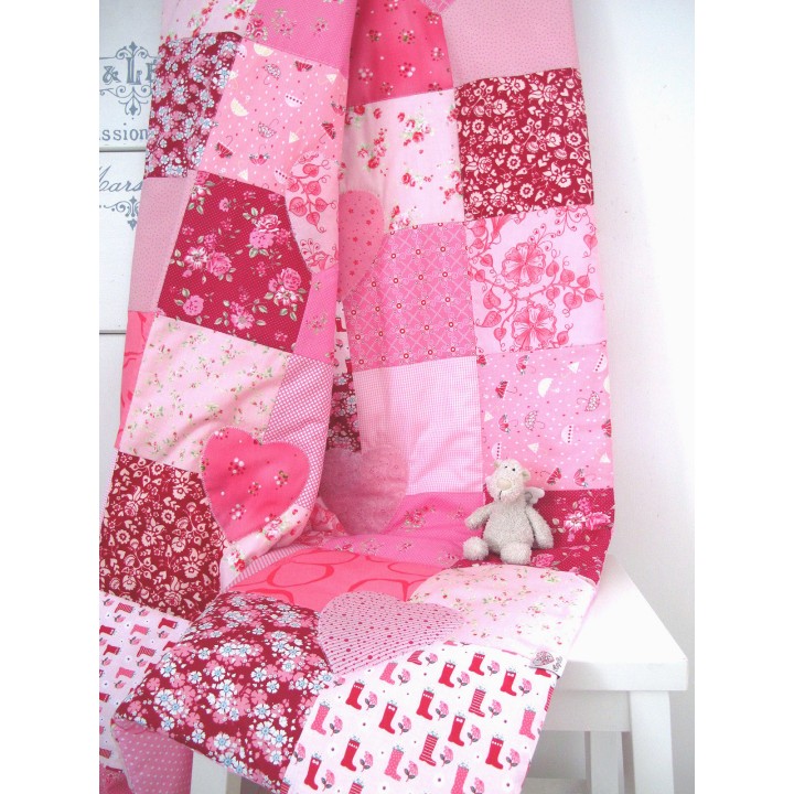 Krabbeldecke Babydecke mit Namen rosa