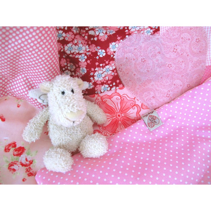 Krabbeldecke Babydecke mit Namen rosa