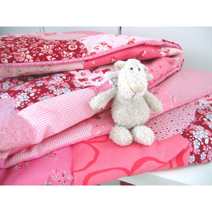 Krabbeldecke Babydecke mit Namen rosa