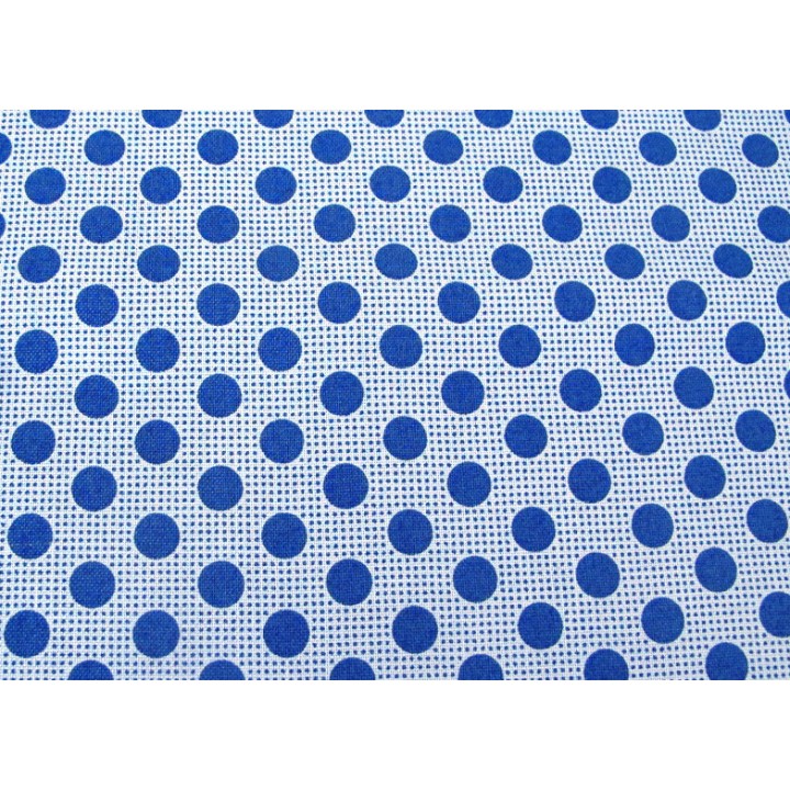 Tildastoff Punkte blau