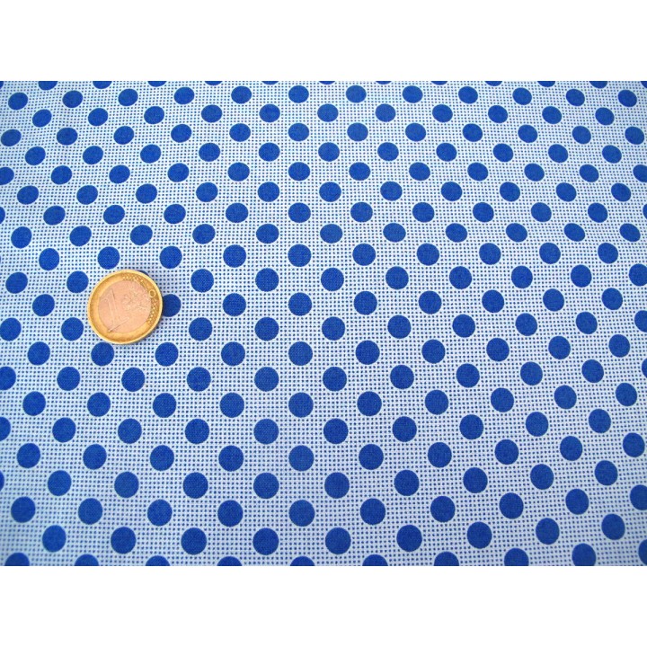 Tildastoff Punkte blau