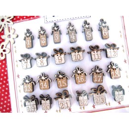 Adventskalenderzahlen 1-24 Geschenke