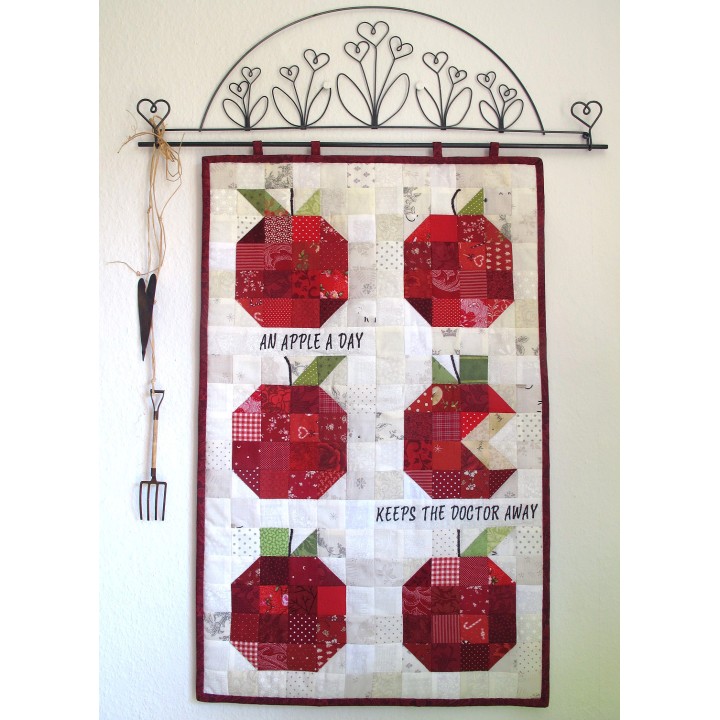 Mini-Quilt Äpfel Wandbehang
