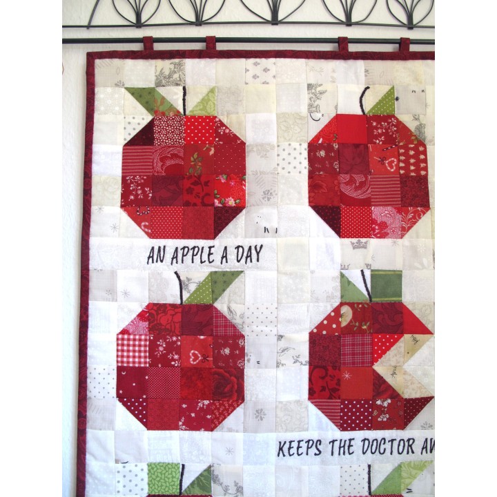 Mini-Quilt Äpfel Wandbehang