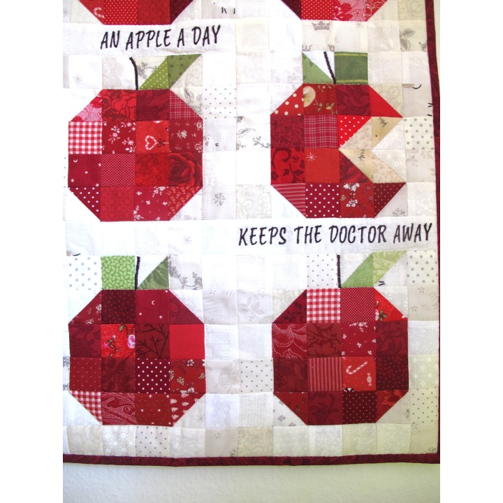 Mini-Quilt Äpfel Wandbehang