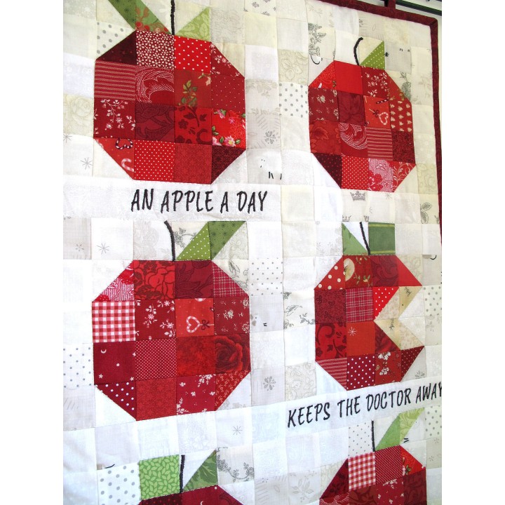 Mini-Quilt Äpfel Wandbehang