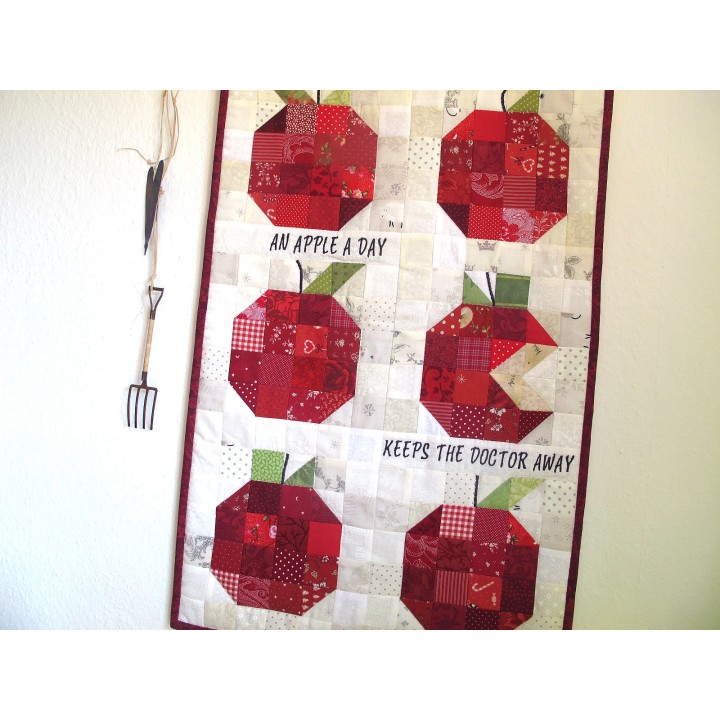 Mini-Quilt Äpfel Wandbehang