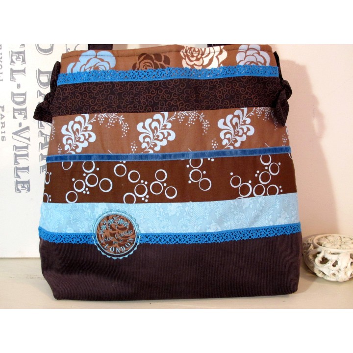 Shopper Citybag braun türkis