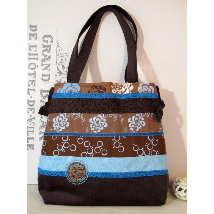 Shopper Citybag braun türkis