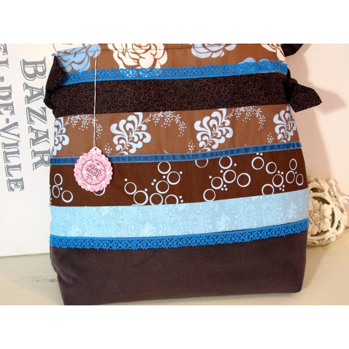 Shopper Citybag braun türkis