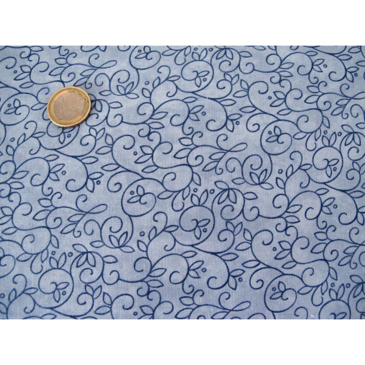 Patchworkstoff Ranken blau Winter Flurries