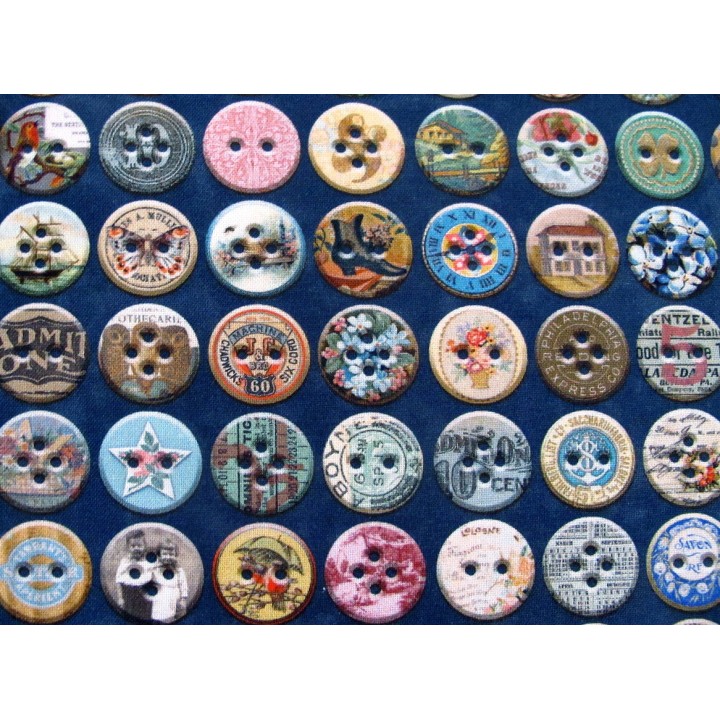Patchworkstoff Knöpfe Junk Journal