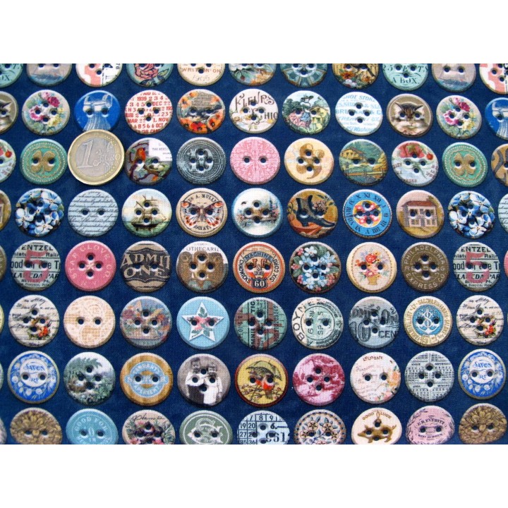 Patchworkstoff Knöpfe Junk Journal