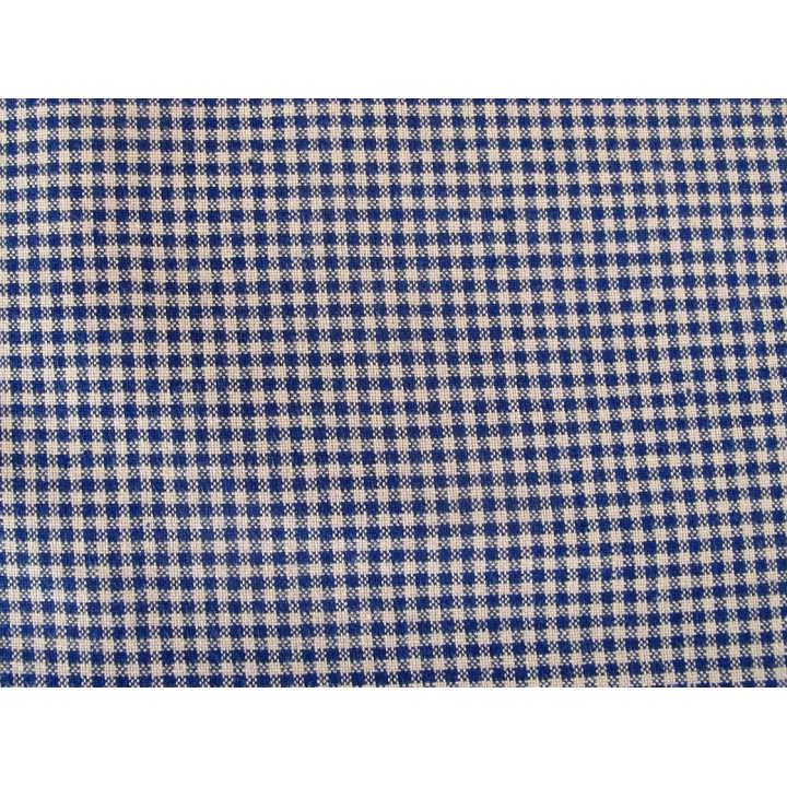 Webstoff Vicky-Karo blau creme Westfalenstoffe Lugano