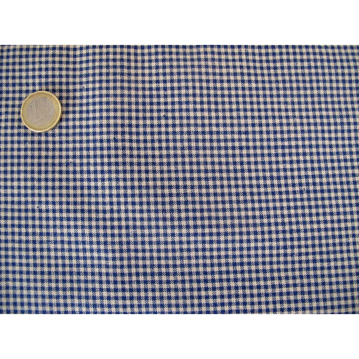 Webstoff Vicky-Karo blau creme Westfalenstoffe Lugano