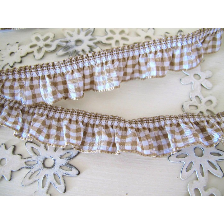 Rüschenband beige