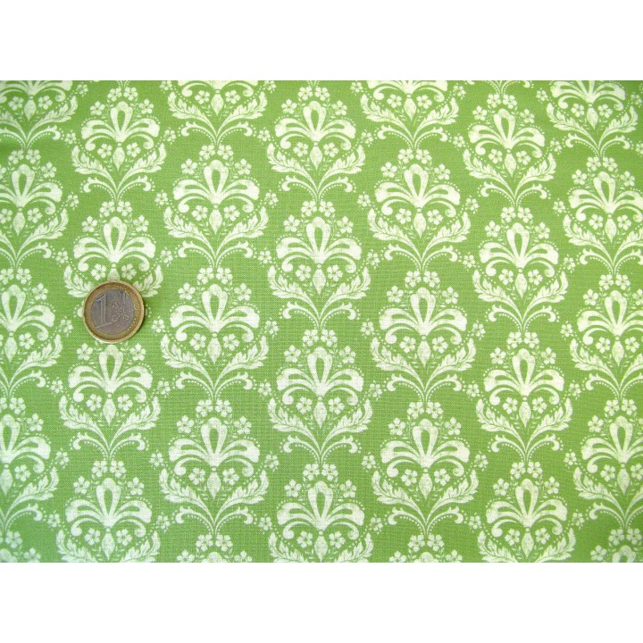 Ornamentstoff grün Garden Society Patchworkstoff