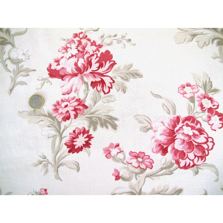 Blumenstoff rosa taupe Patchworkstoff Athill Range