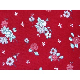 Rosenstoff rot Patchworkstoff Sugarberry