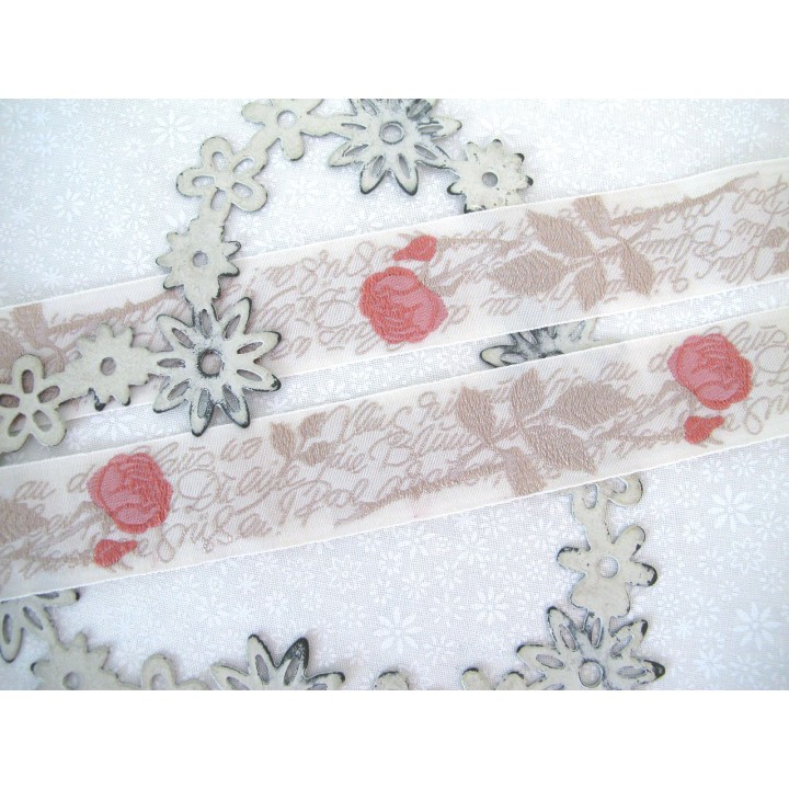 Webband Rose Gedicht Heine creme Kafka