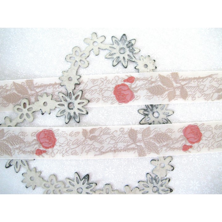 Webband Rose Gedicht Heine creme Kafka