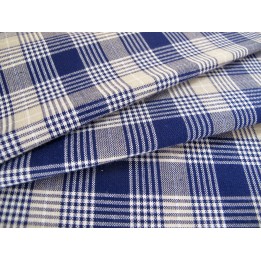 Webstoff kariert blau creme Westfalenstoffe