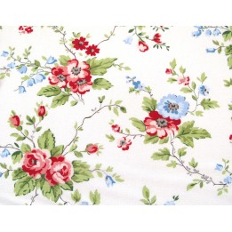 Blumenstoff rot Patchworkstoff Sweet Liberty