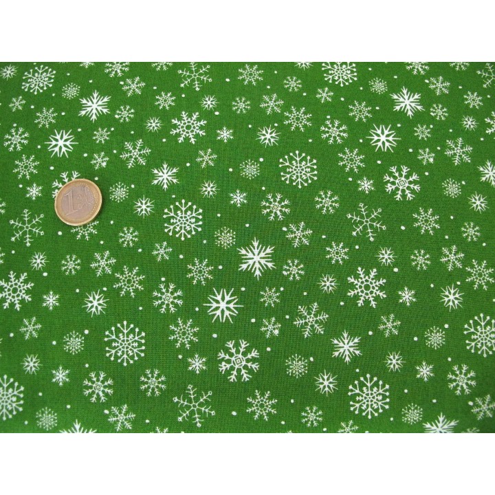 Weihnachtsstoffe Patchwork Santa´s Tree Farm