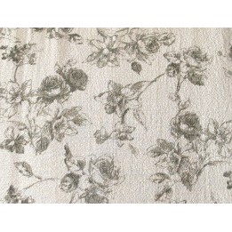 Baumwollstoff Rosen braun beige