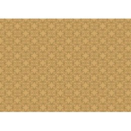 Stoff ocker Ornamente