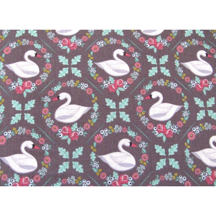 Patchworkstoff Schwan Swan Serenade