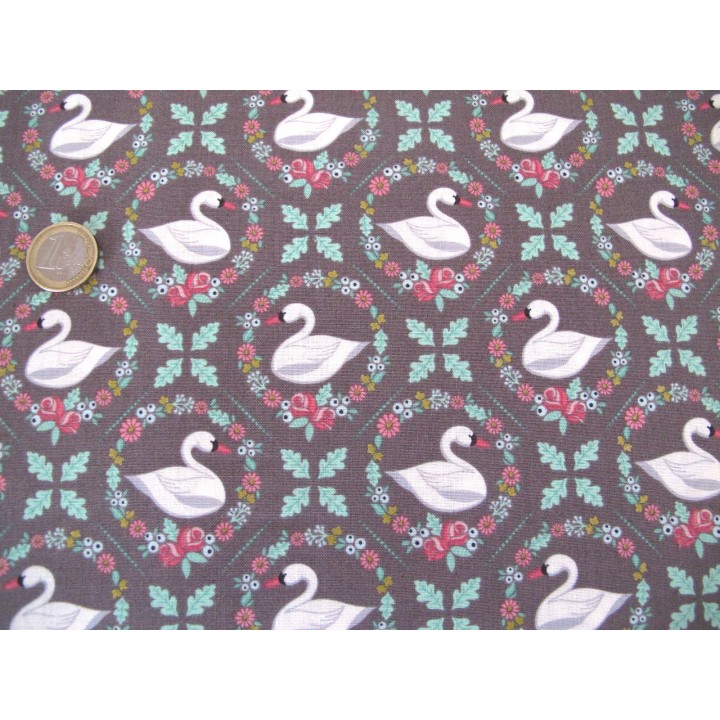 Patchworkstoff Schwan Swan Serenade