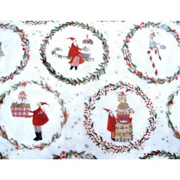 Stoff Weihnachten acufactum Engel Nikolaus Baumwollstoff 