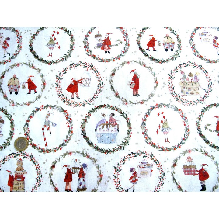 acufactum Stoffpaket Baumwolle Stoffe Winter Weihnachtsstoffe 75033