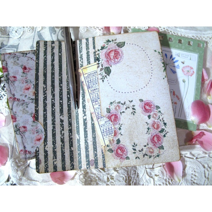 Junk Journal Mini floral Tagebuch
