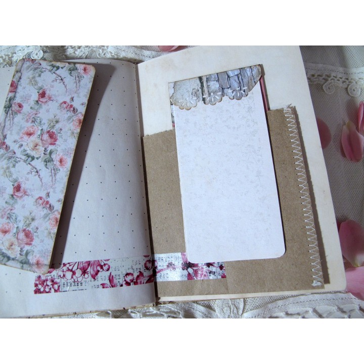 Junk Journal Mini floral Tagebuch