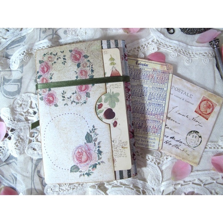Junk Journal Mini floral Tagebuch