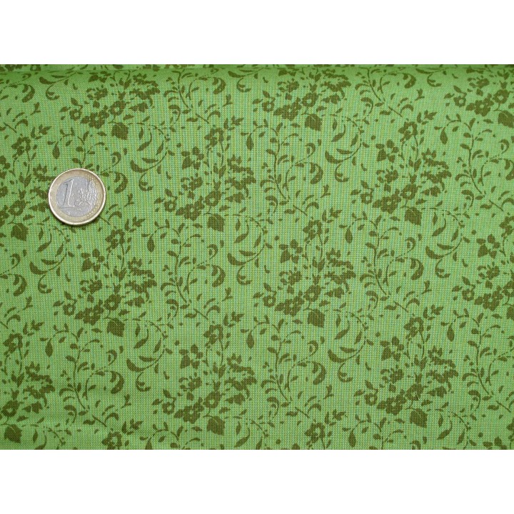 Patchworkstoff Blumen grün Laurelwood Baumwollstoff