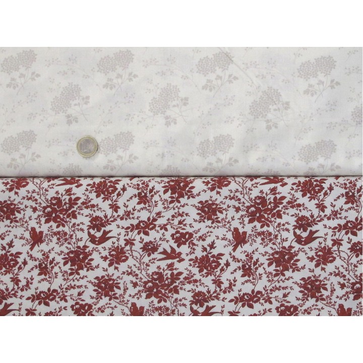 Patchwork Stoffpaket rot creme 75054