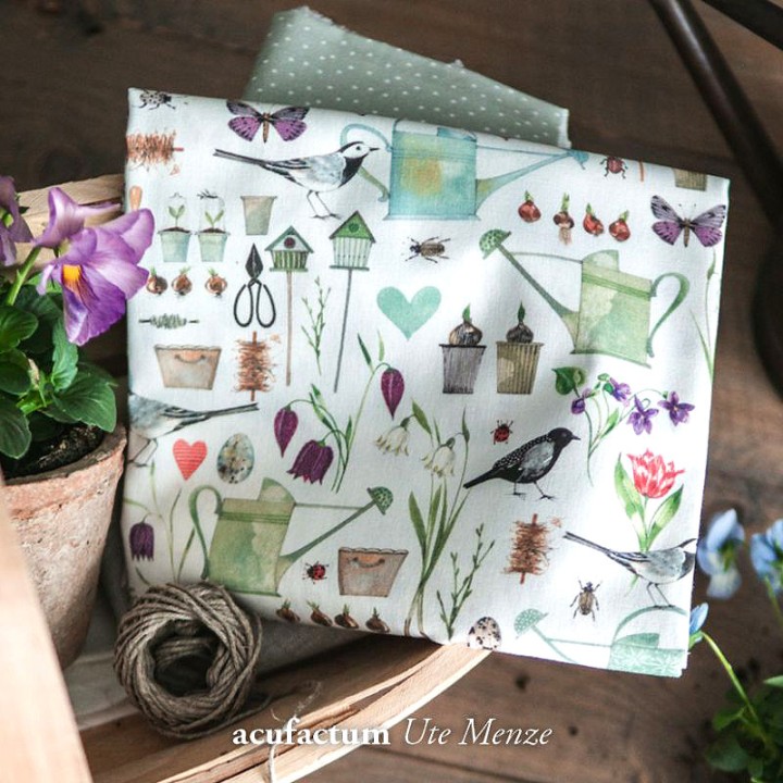 Patchwork Stoffpaket Vögel Garten Ostern Frühling acufactum Frühling Ostern72006