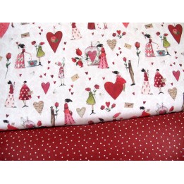 Stoffpaket Baumwolle Herzen Menschen Valentinstag Silke Leffler acufactum 72064