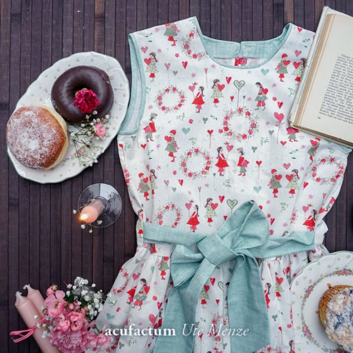 Baumwollstoff  acufactum Kinder Herzen Kerstin Heß Patchworkstoff Quiltstoff