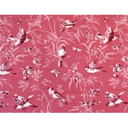 Vogelstoff Tierstoff Blumen Bienen Schmetterlinge Baumwollstoff Antoinette Patchworkstoff