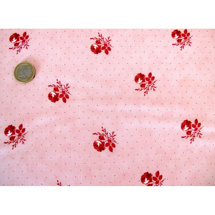 Rosenstoff Blumenstoff Baumwollstoff Ridgewood Patchworkstoff