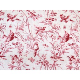 Vogelstoff Blumen Patchworkstoff Baumwolle Tiere Antoinette Quiltstoff