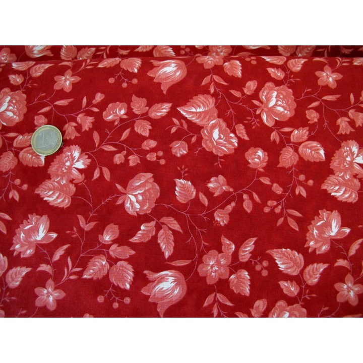 Rosenstoff Blumen Baumwollstoff Ridgewood Patchworkstoff