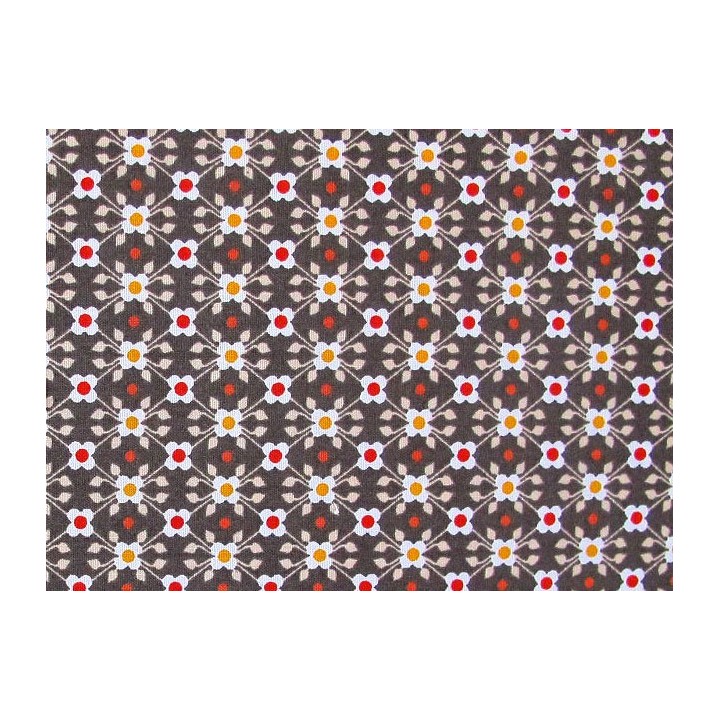 Stoff Ornamente braun
