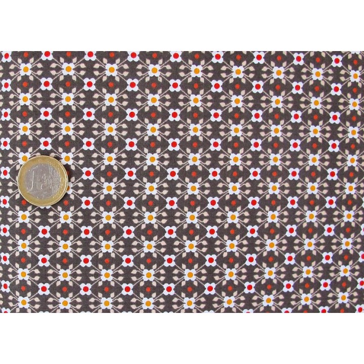 Stoff Ornamente braun
